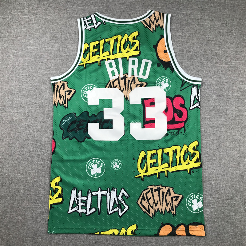 Men Boston Celtics 33 Bird Green 2024 NBA Jersey